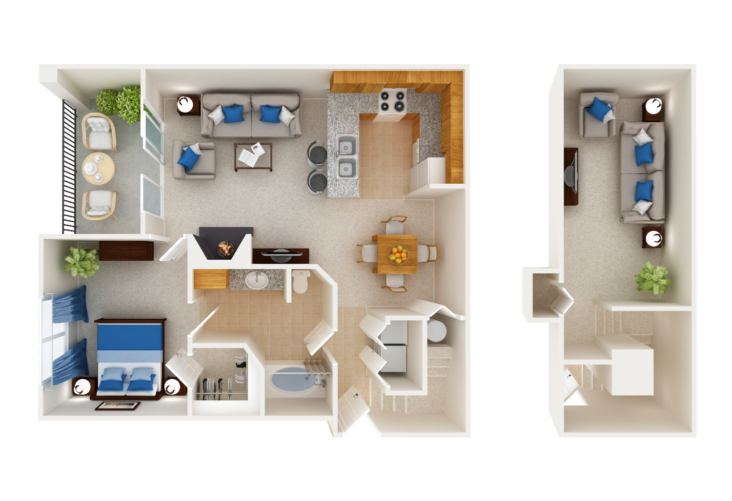 One Bedroom Ashley Park One Bedroom Floor Plan